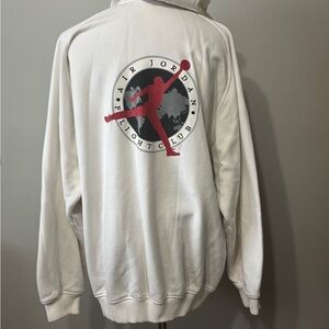 Jordan Zip Up Sweater - White and Red